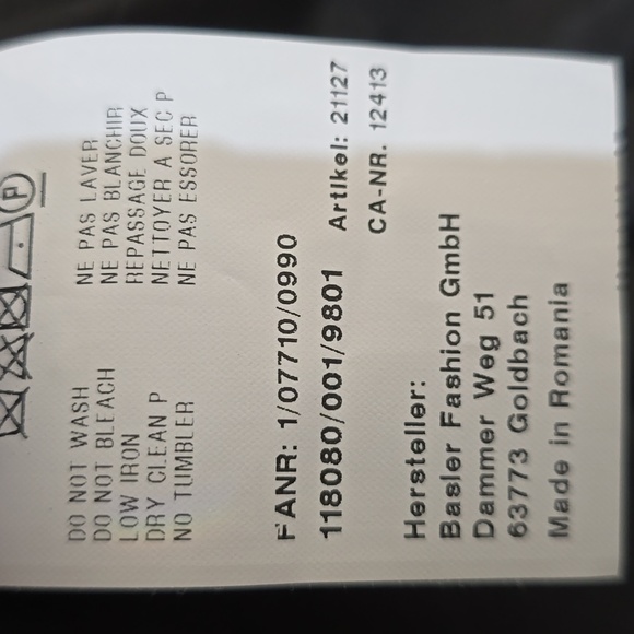 BASLER VARIEGATED TWEED RIBBON DETAIL BLAZER BLACK WHITE - Picture 12 of 14